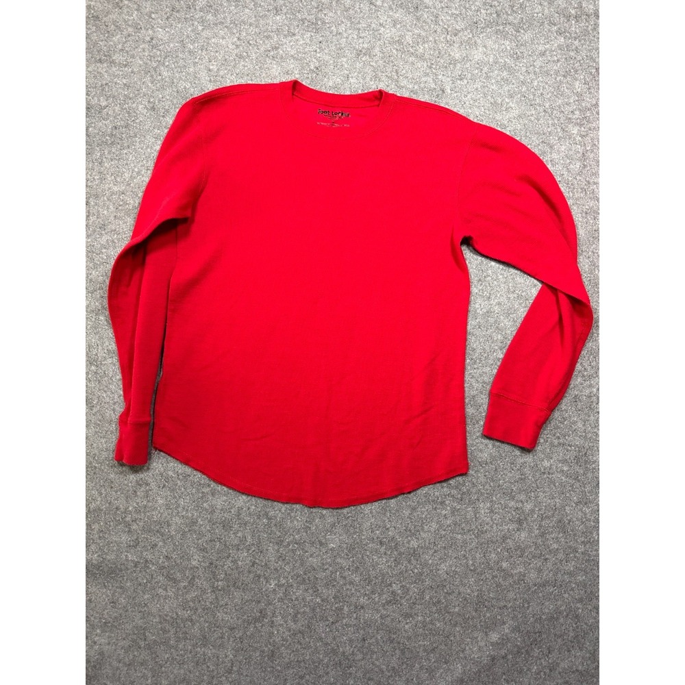 Foot Locker Performance Sweatshirt Mens Large Red Cotton Athletic Fit Pullover
